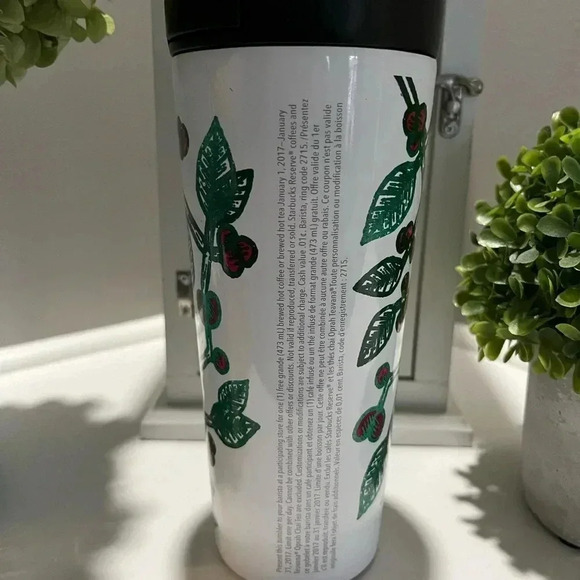 Starbucks 2017 Mistletoe Metal Tumbler 16 oz - Picture 8 of 9